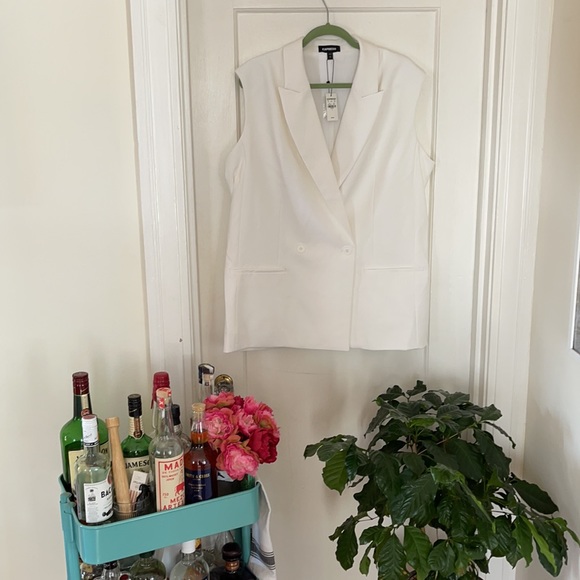 Express - white blazer vest - size L - Picture 2 of 7